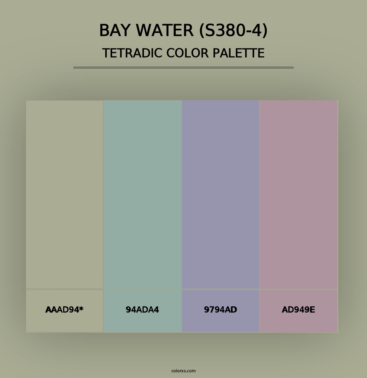 Bay Water (S380-4) - Tetradic Color Palette