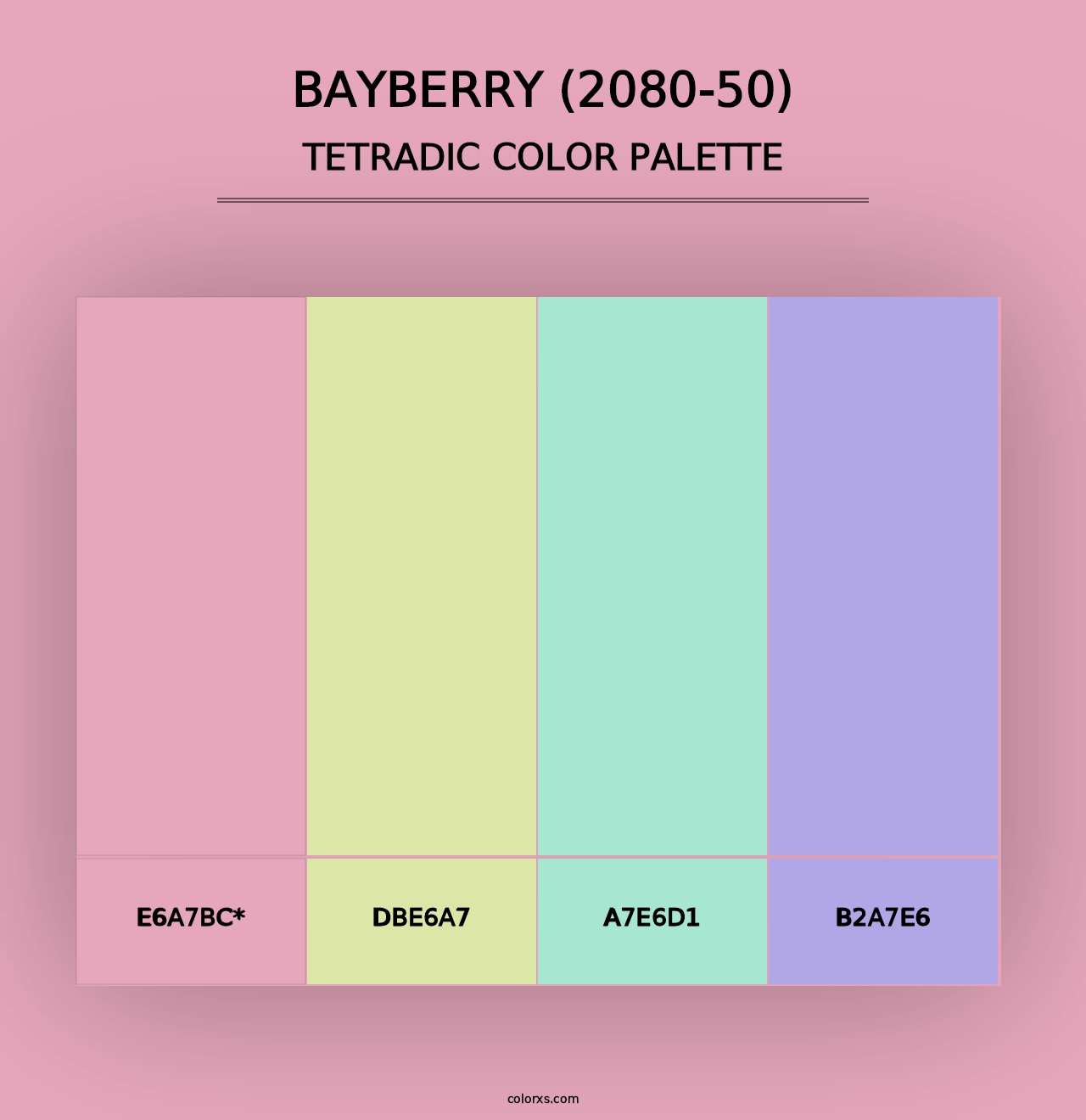 Bayberry (2080-50) - Tetradic Color Palette