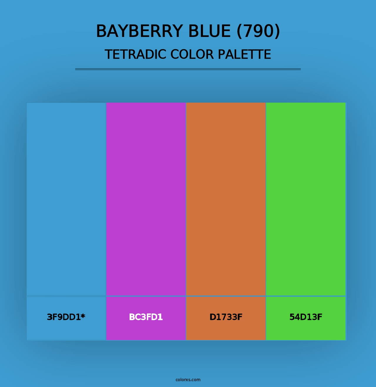 Bayberry Blue (790) - Tetradic Color Palette