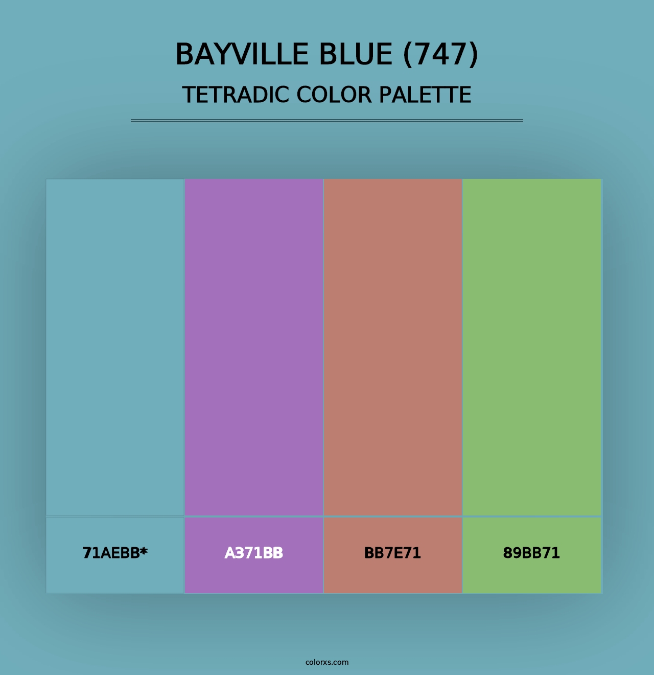 Bayville Blue (747) - Tetradic Color Palette