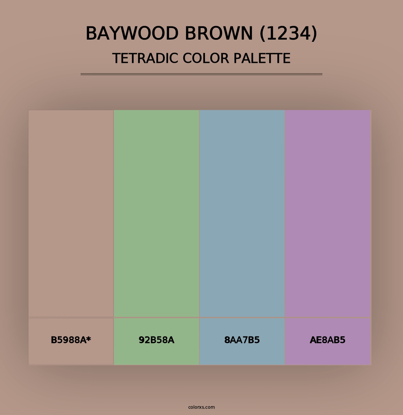 Baywood Brown (1234) - Tetradic Color Palette