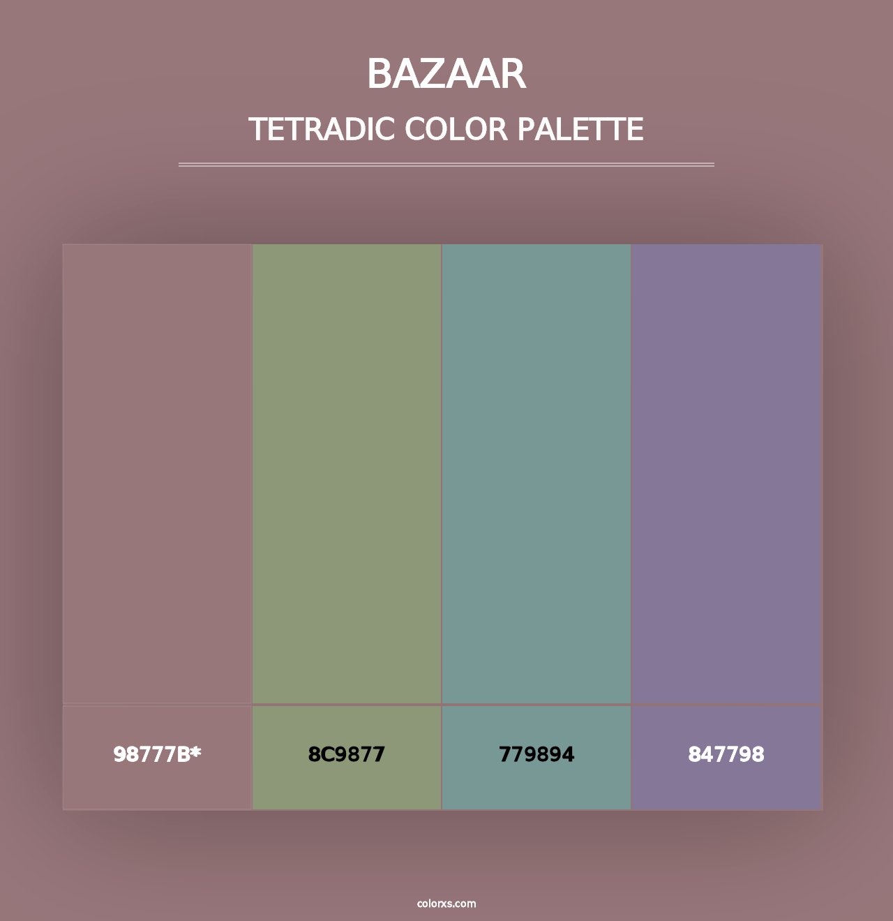 Bazaar - Tetradic Color Palette