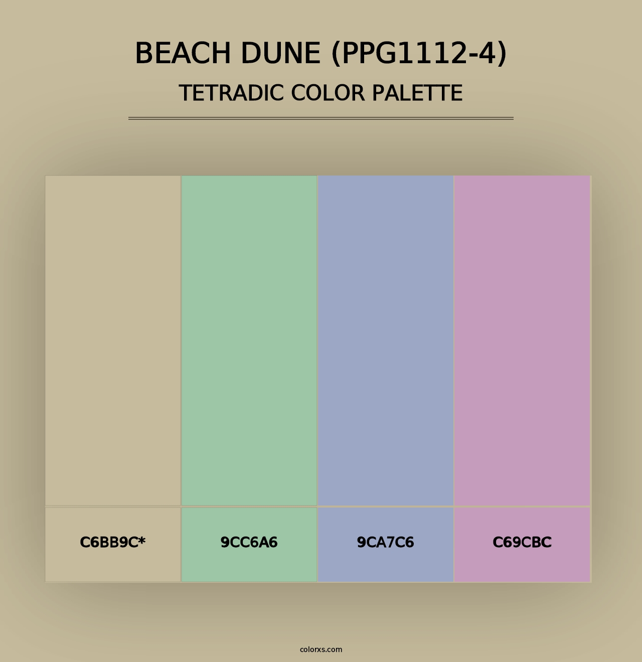 Beach Dune (PPG1112-4) - Tetradic Color Palette