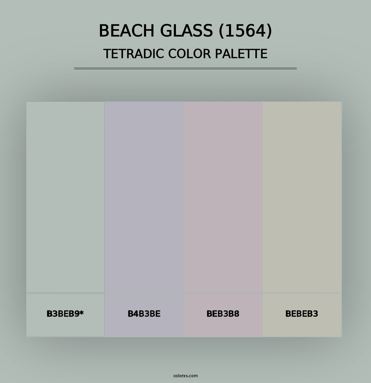 Beach Glass (1564) - Tetradic Color Palette