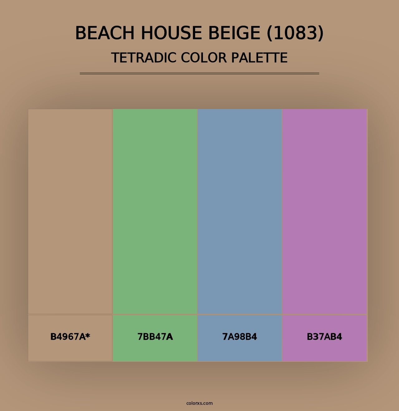 Beach House Beige (1083) - Tetradic Color Palette