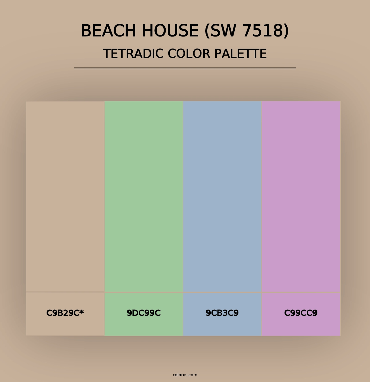 Beach House (SW 7518) - Tetradic Color Palette