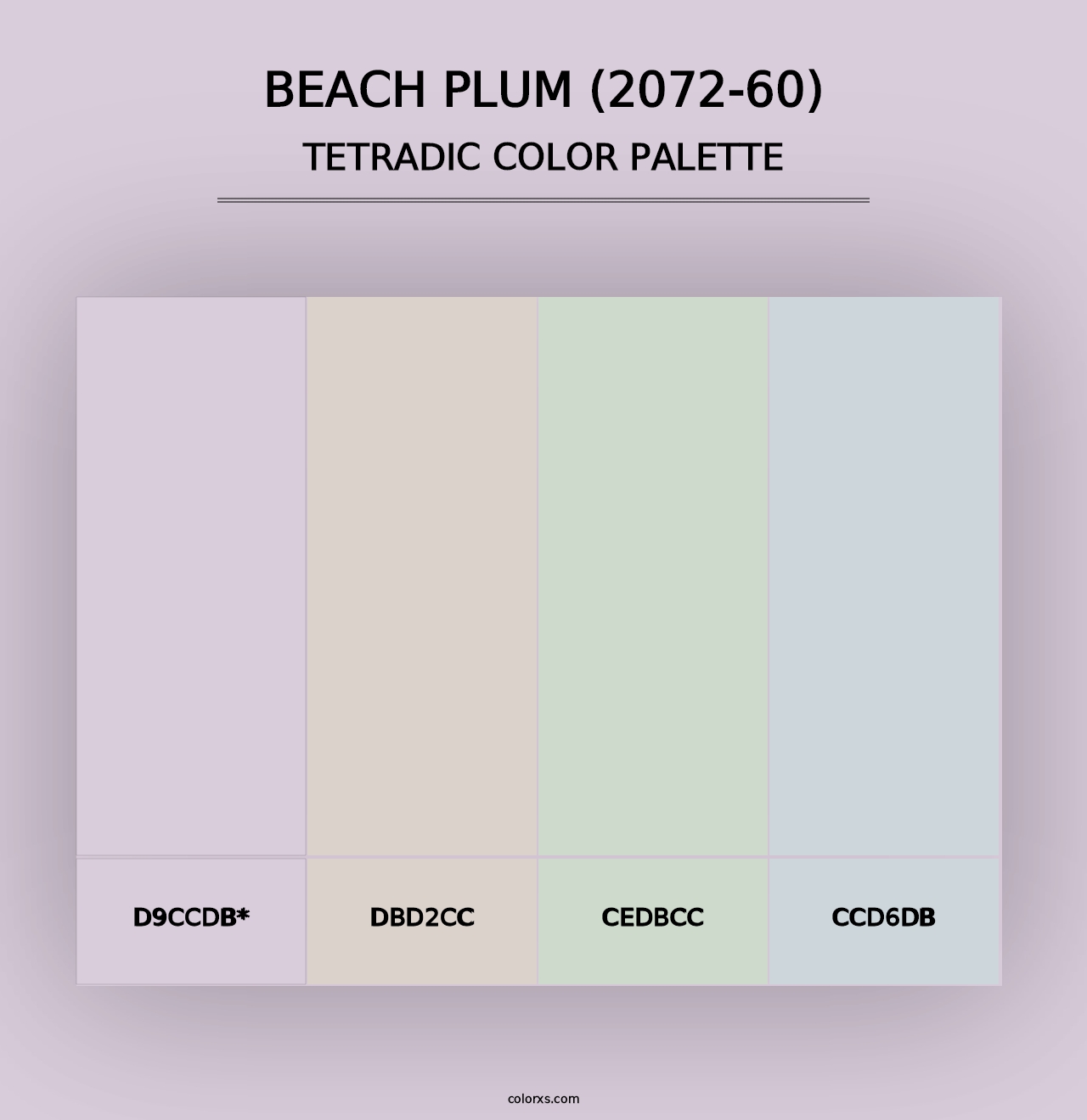 Beach Plum (2072-60) - Tetradic Color Palette