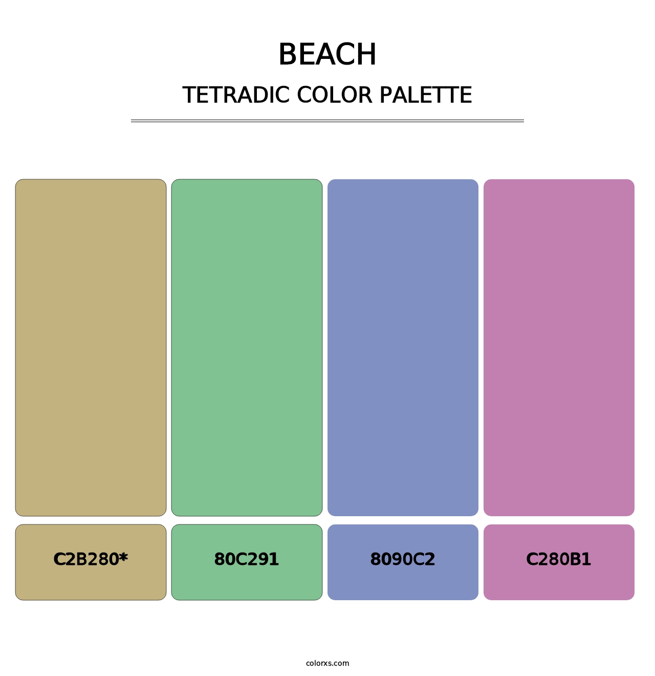 Beach - Tetradic Color Palette