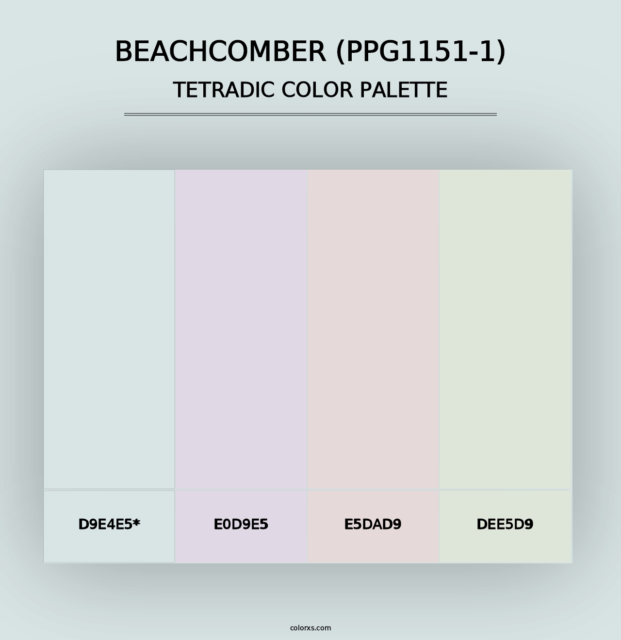 Beachcomber (PPG1151-1) - Tetradic Color Palette