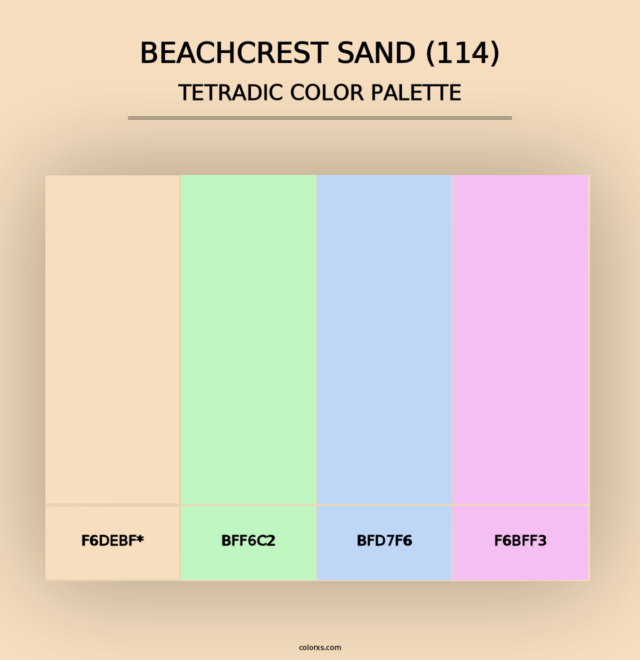 Beachcrest Sand (114) - Tetradic Color Palette