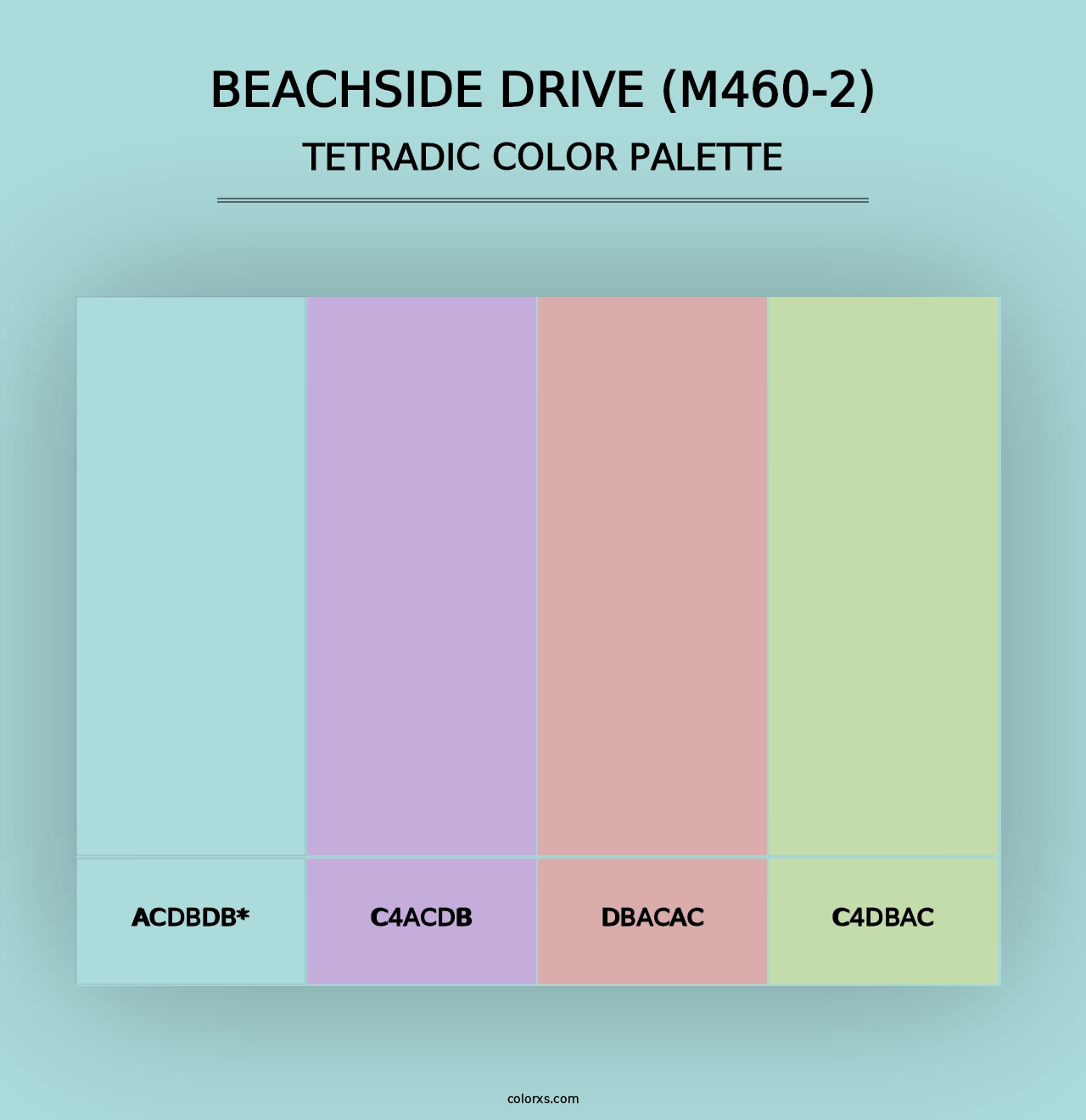 Beachside Drive (M460-2) - Tetradic Color Palette