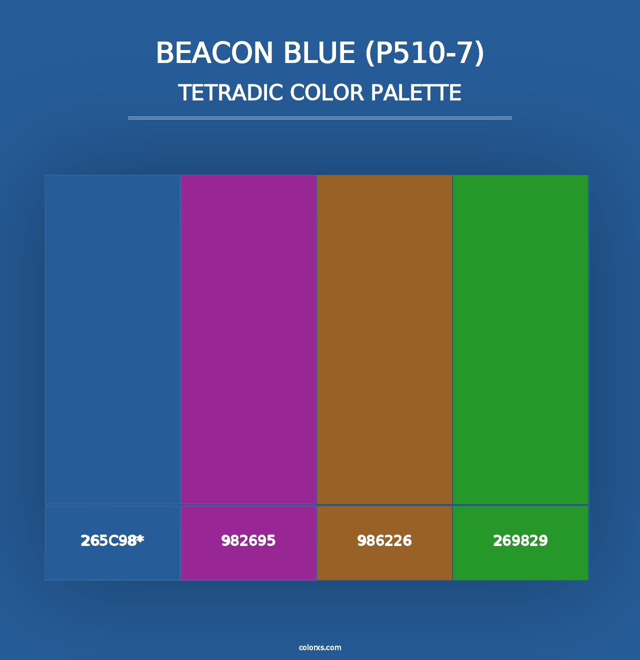 Beacon Blue (P510-7) - Tetradic Color Palette