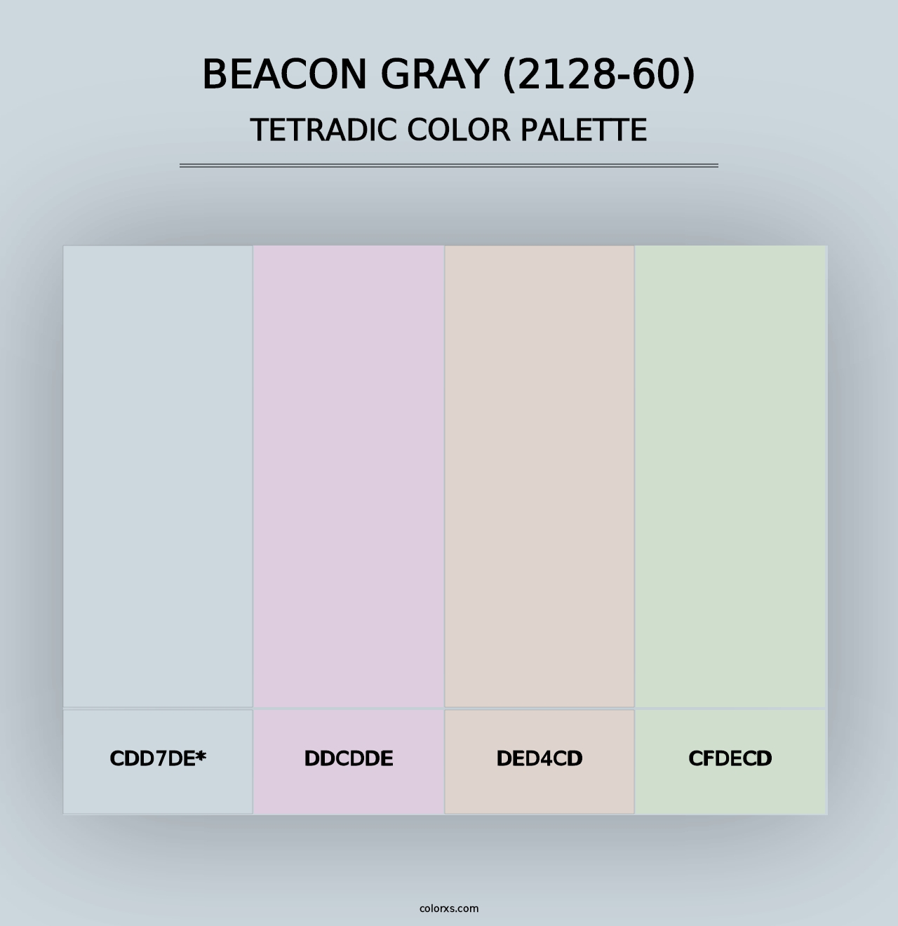 Beacon Gray (2128-60) - Tetradic Color Palette