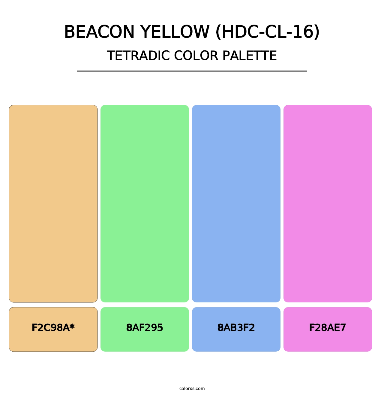 Beacon Yellow (HDC-CL-16) - Tetradic Color Palette