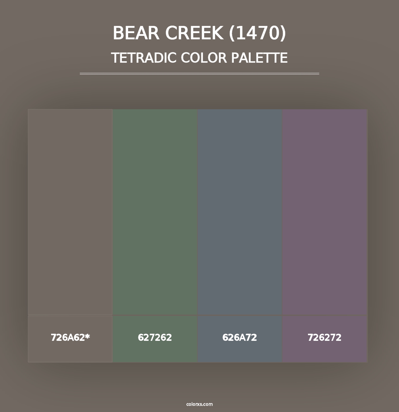 Bear Creek (1470) - Tetradic Color Palette