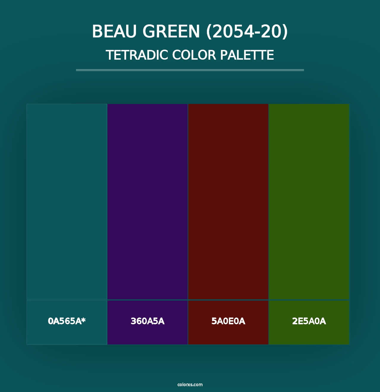 Beau Green (2054-20) - Tetradic Color Palette