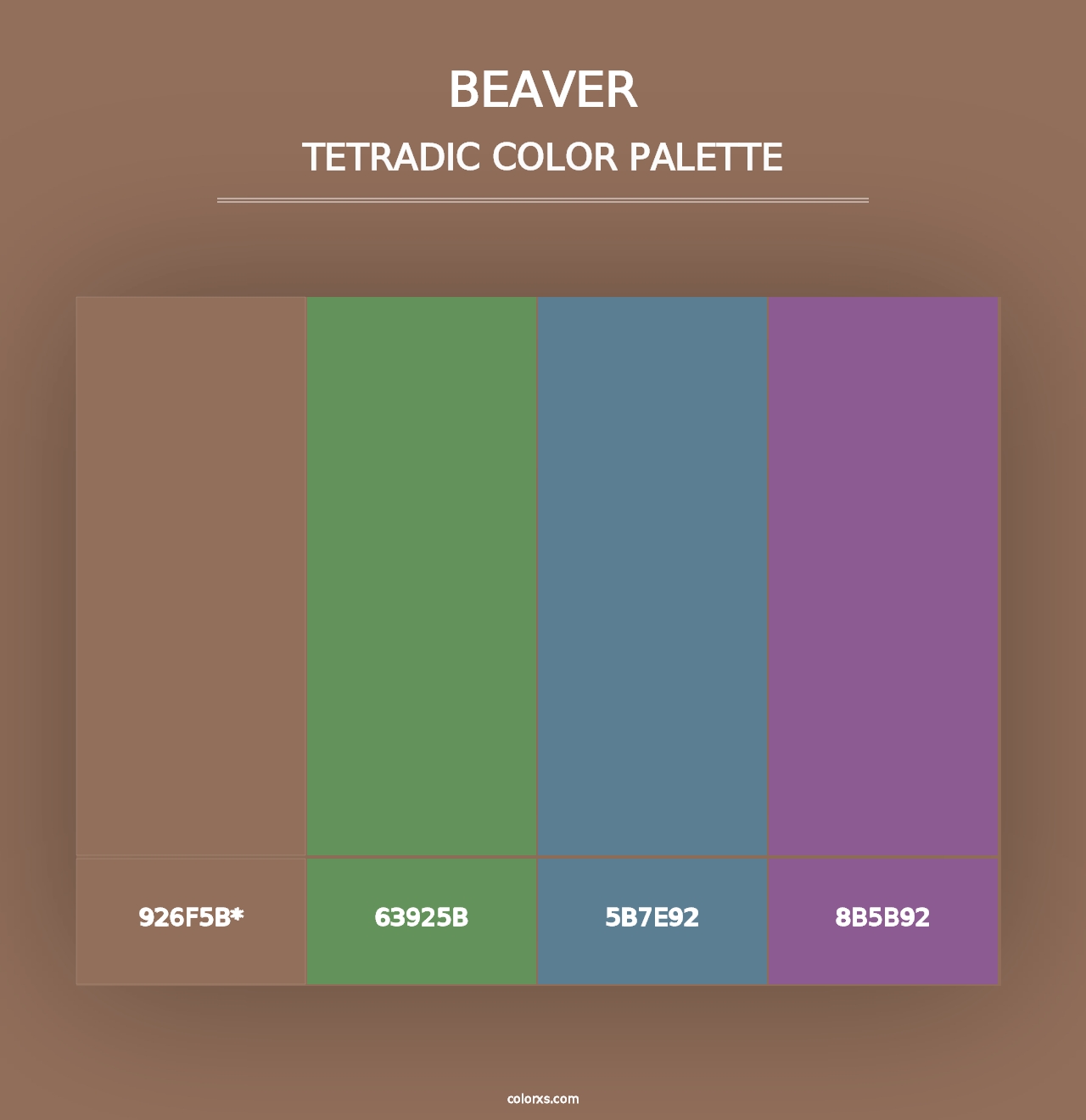 Beaver - Tetradic Color Palette