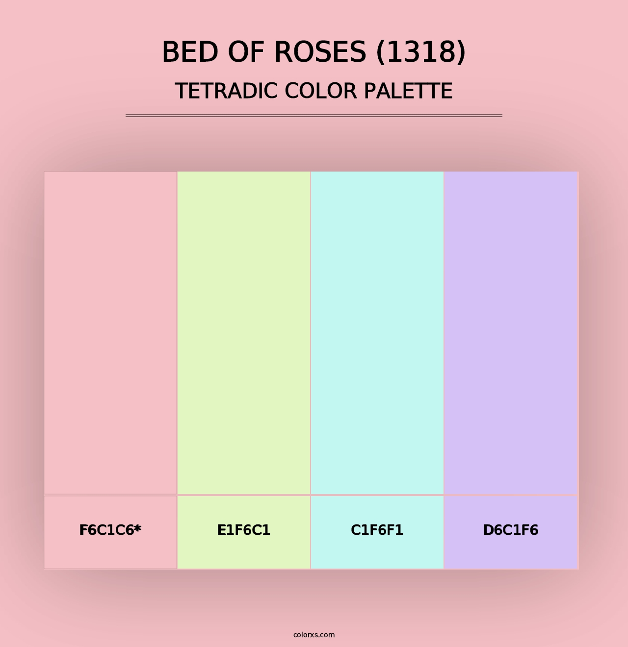 Bed of Roses (1318) - Tetradic Color Palette