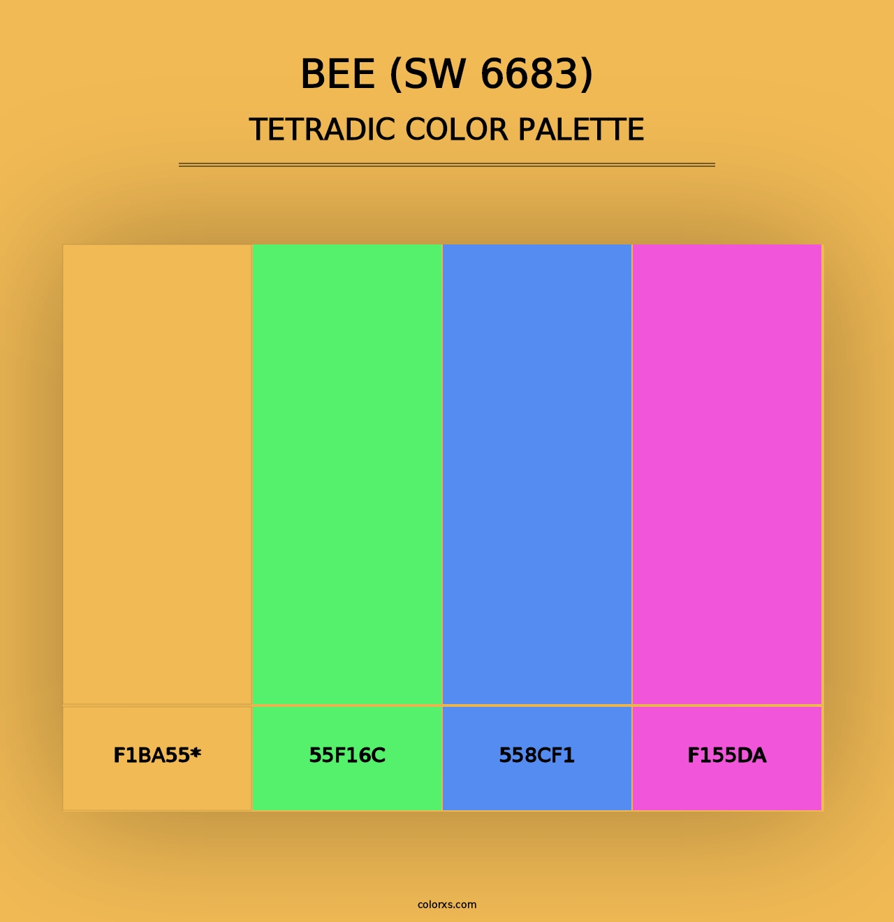 Bee (SW 6683) - Tetradic Color Palette