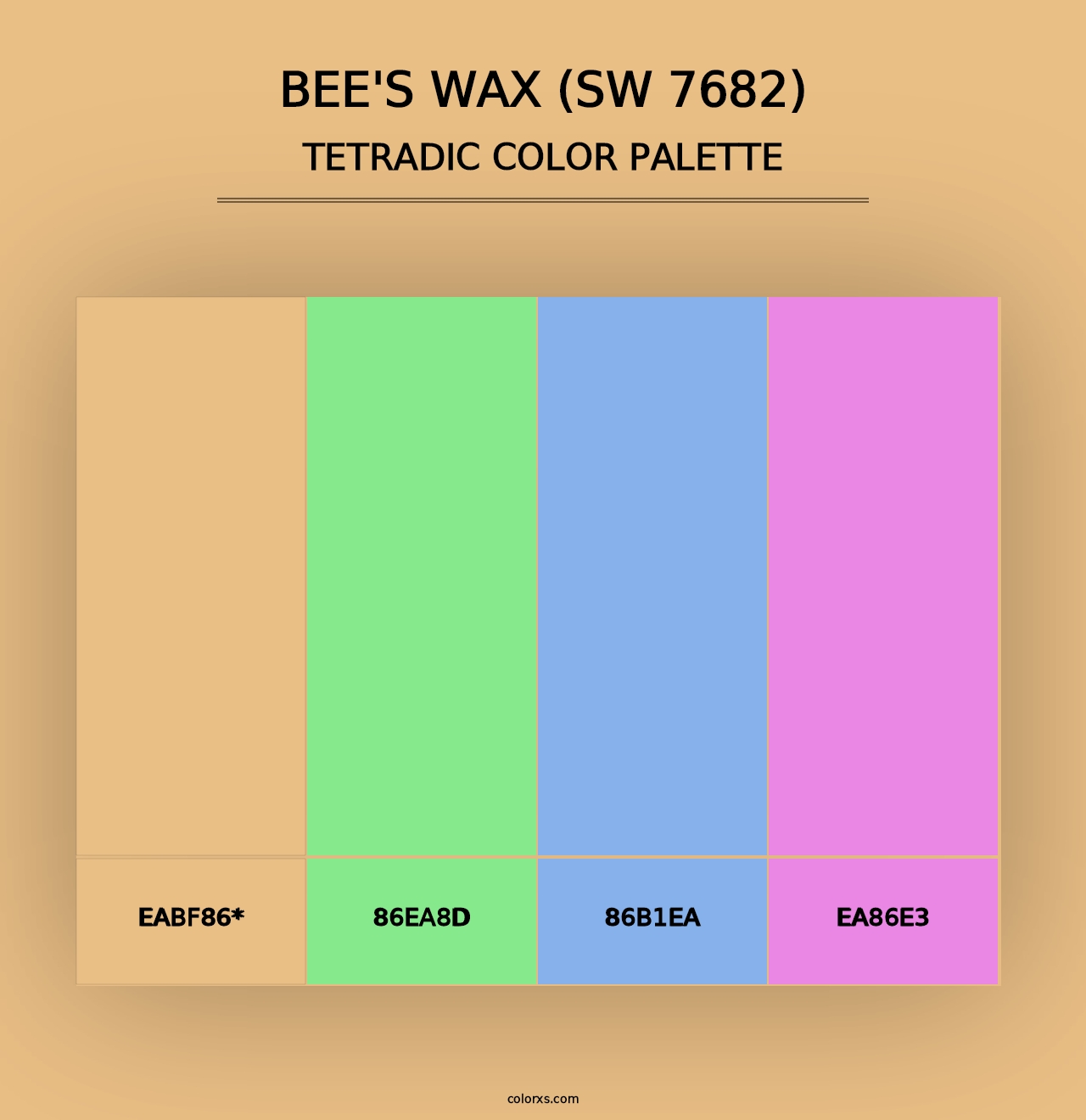 Bee's Wax (SW 7682) - Tetradic Color Palette