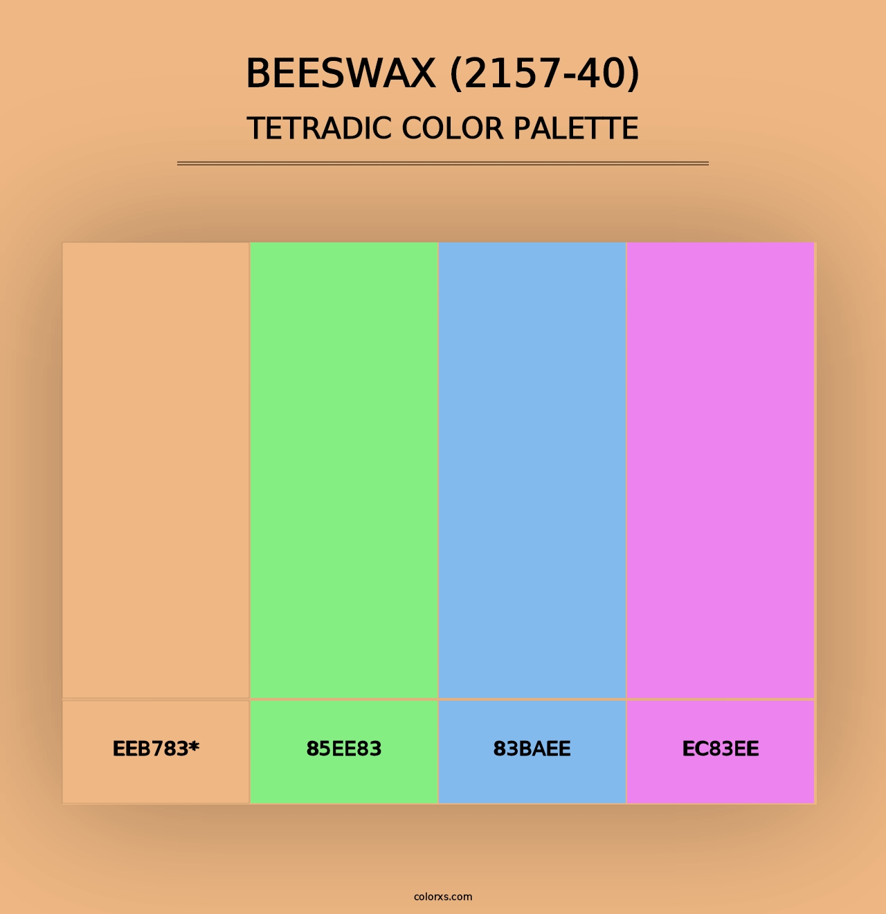 Beeswax (2157-40) - Tetradic Color Palette