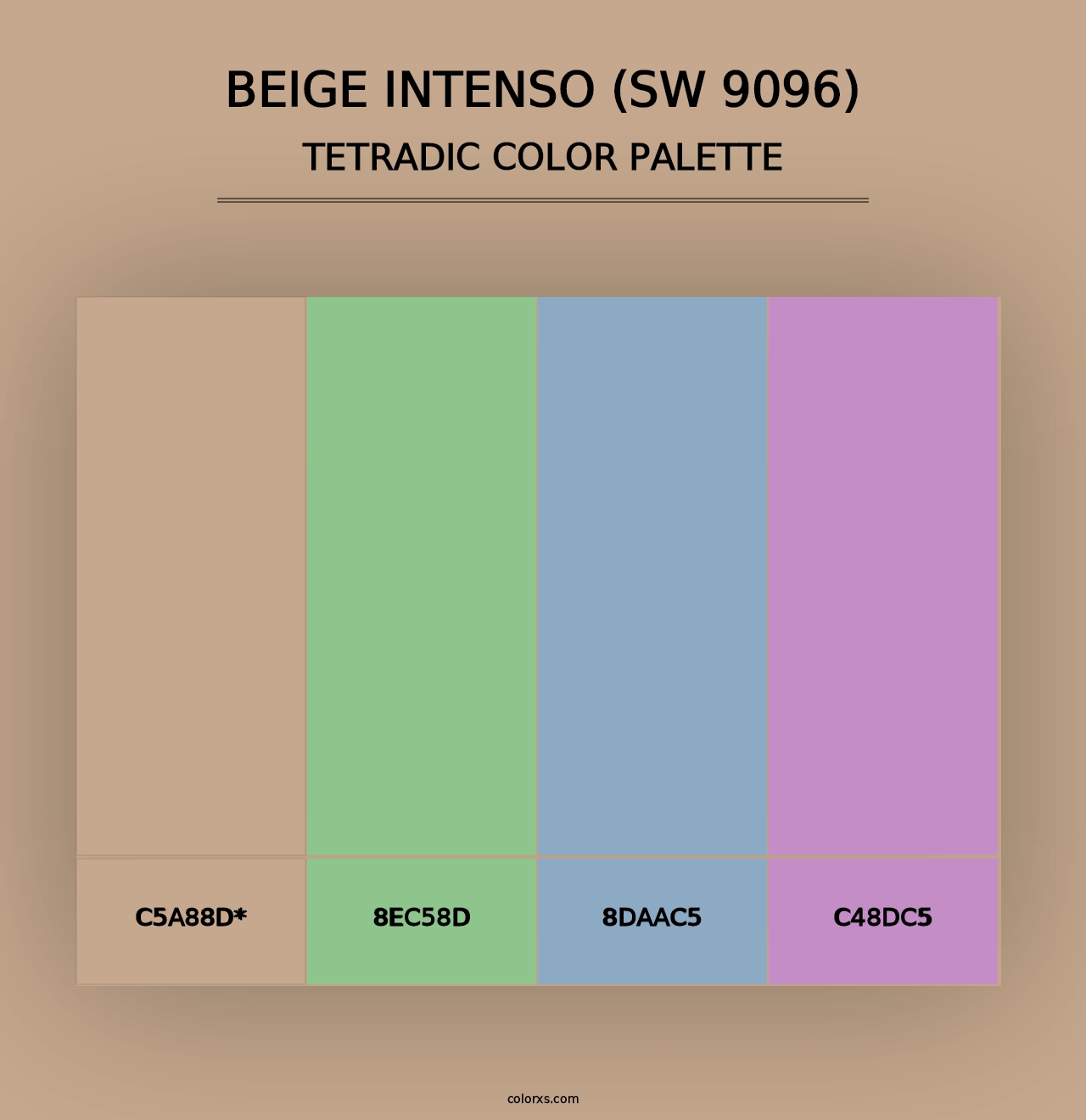 Beige Intenso (SW 9096) - Tetradic Color Palette