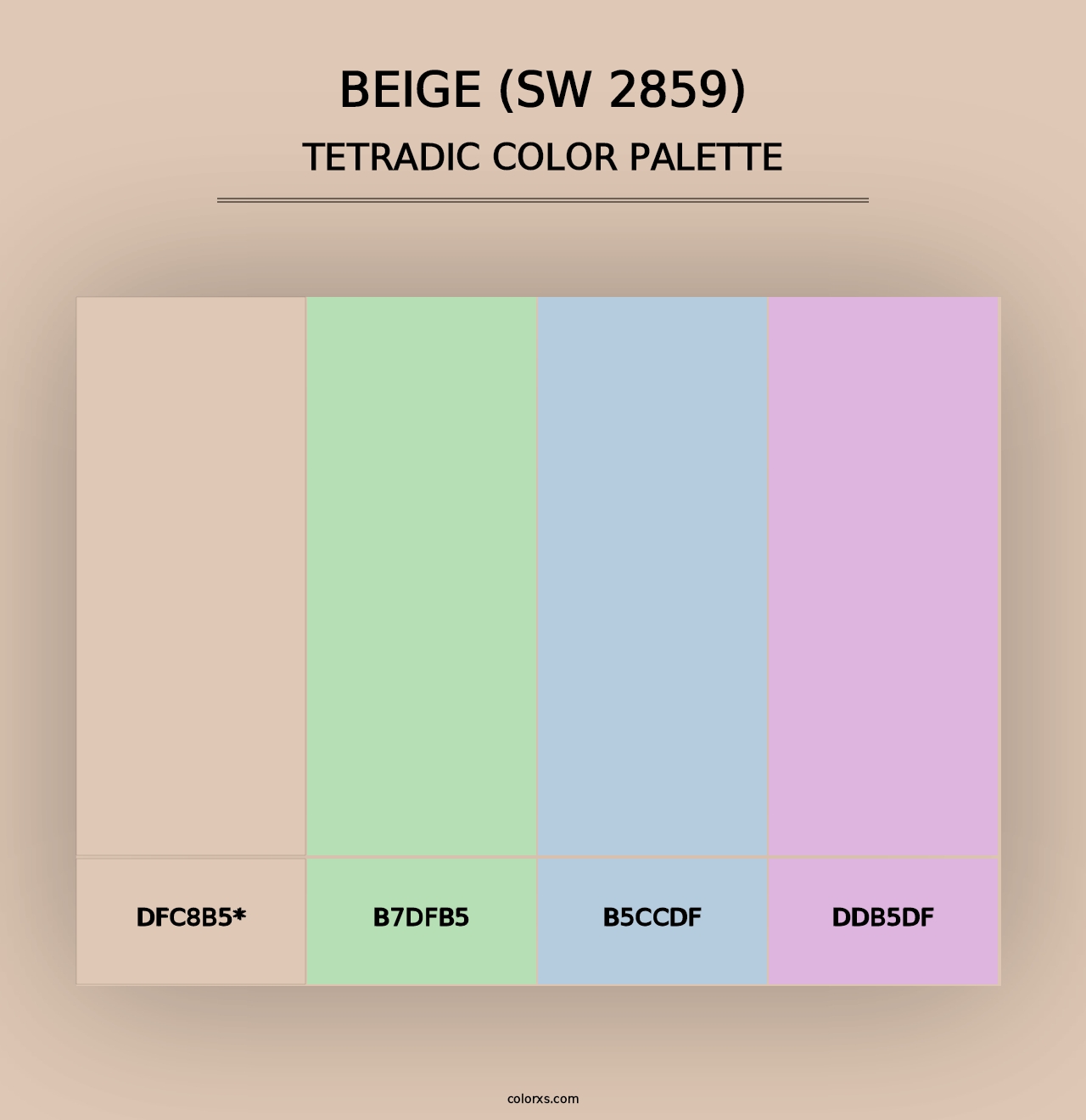 Beige (SW 2859) - Tetradic Color Palette