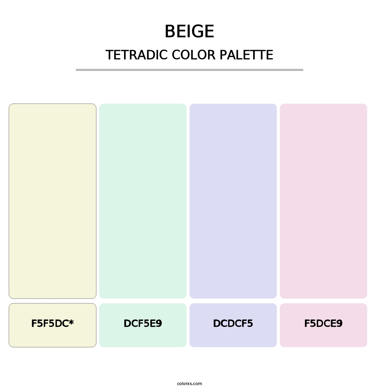 Beige - Tetradic Color Palette