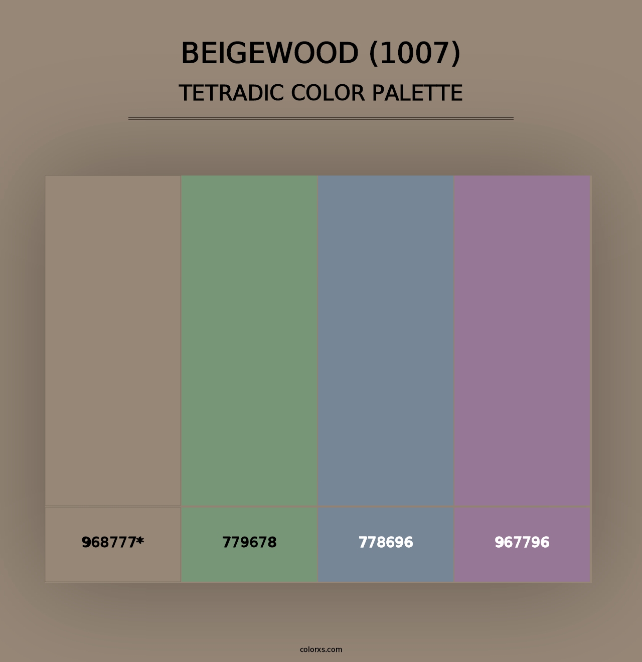 Beigewood (1007) - Tetradic Color Palette