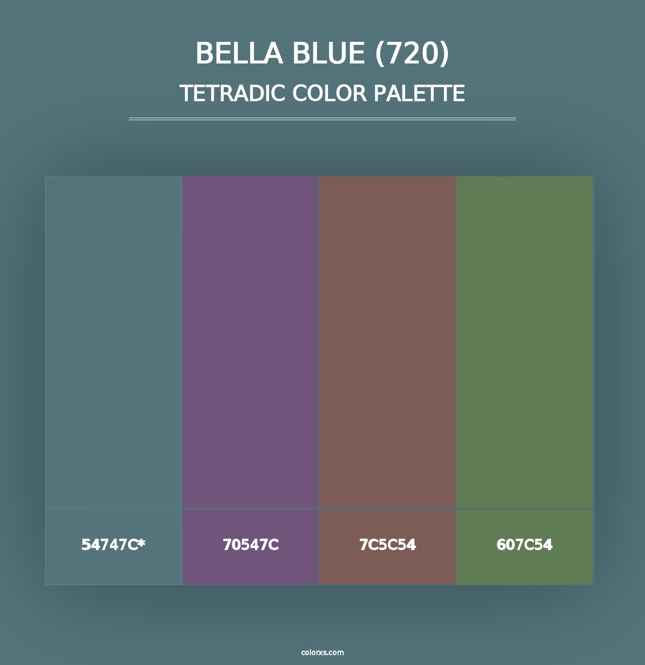 Bella Blue (720) - Tetradic Color Palette