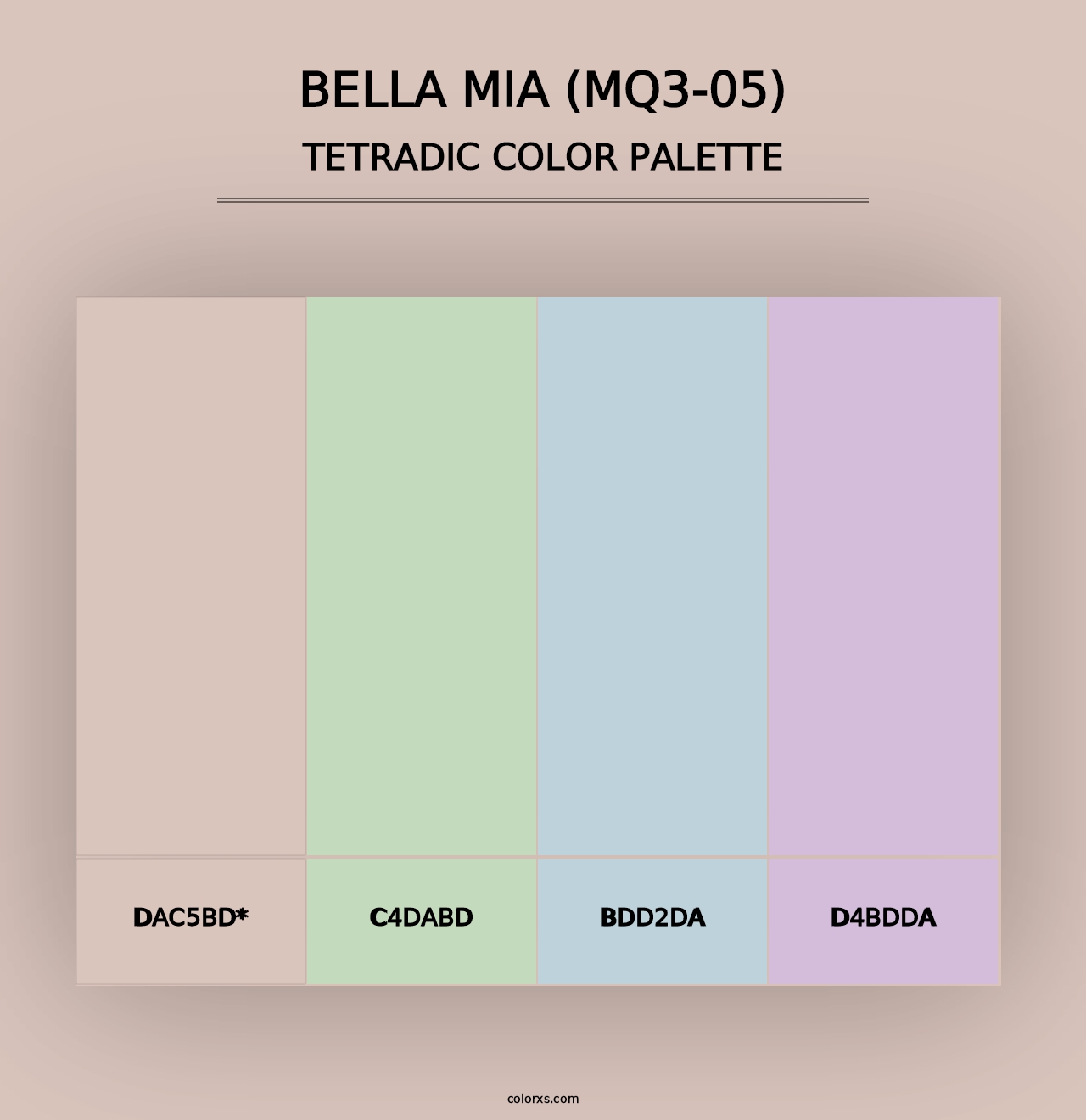 Bella Mia (MQ3-05) - Tetradic Color Palette