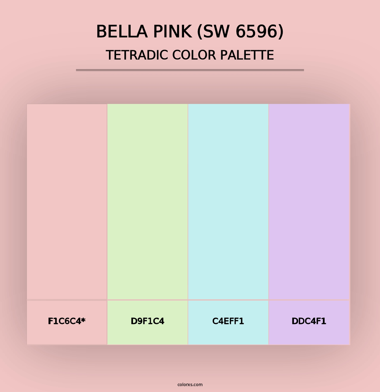 Bella Pink (SW 6596) - Tetradic Color Palette