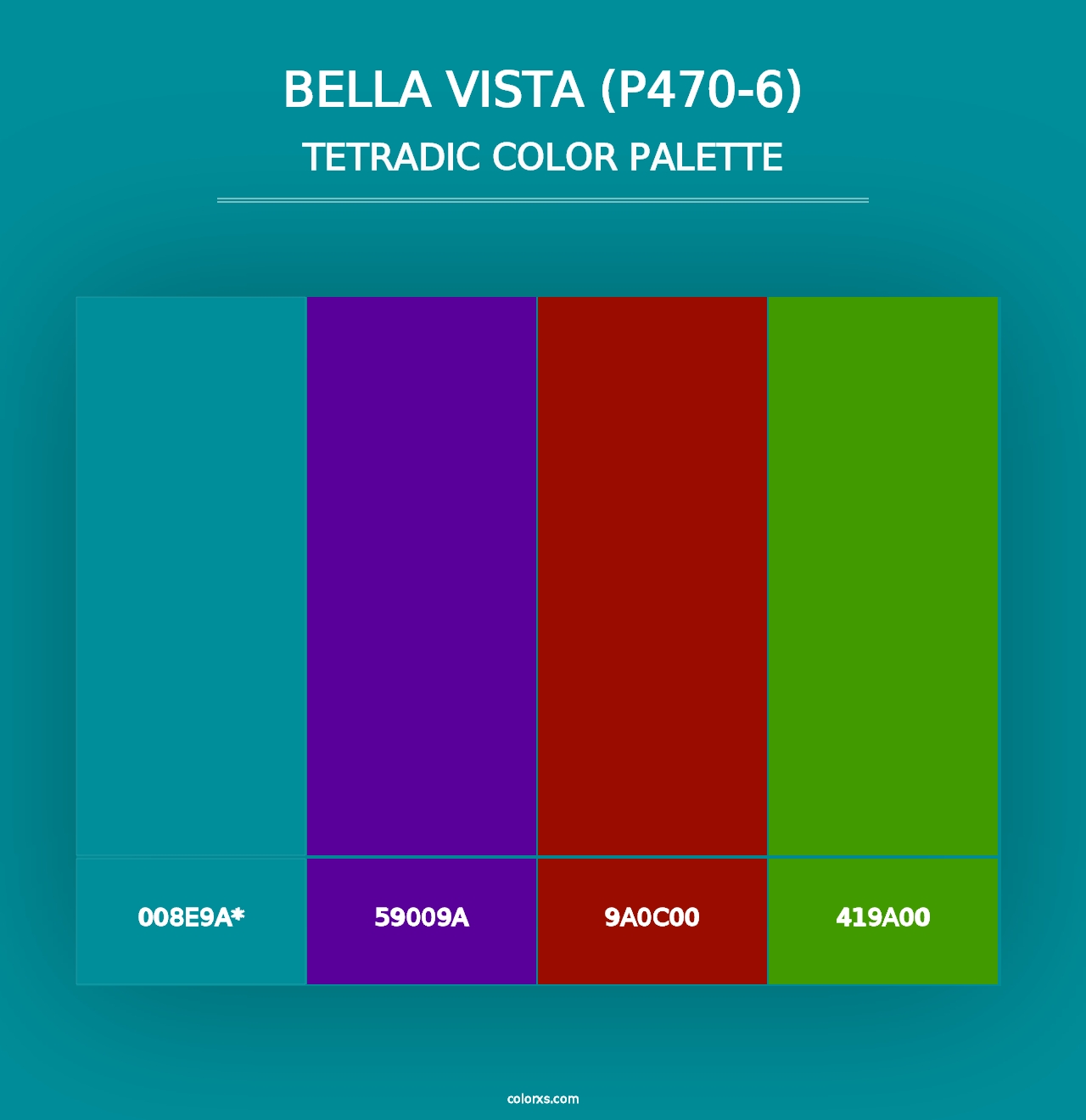 Bella Vista (P470-6) - Tetradic Color Palette