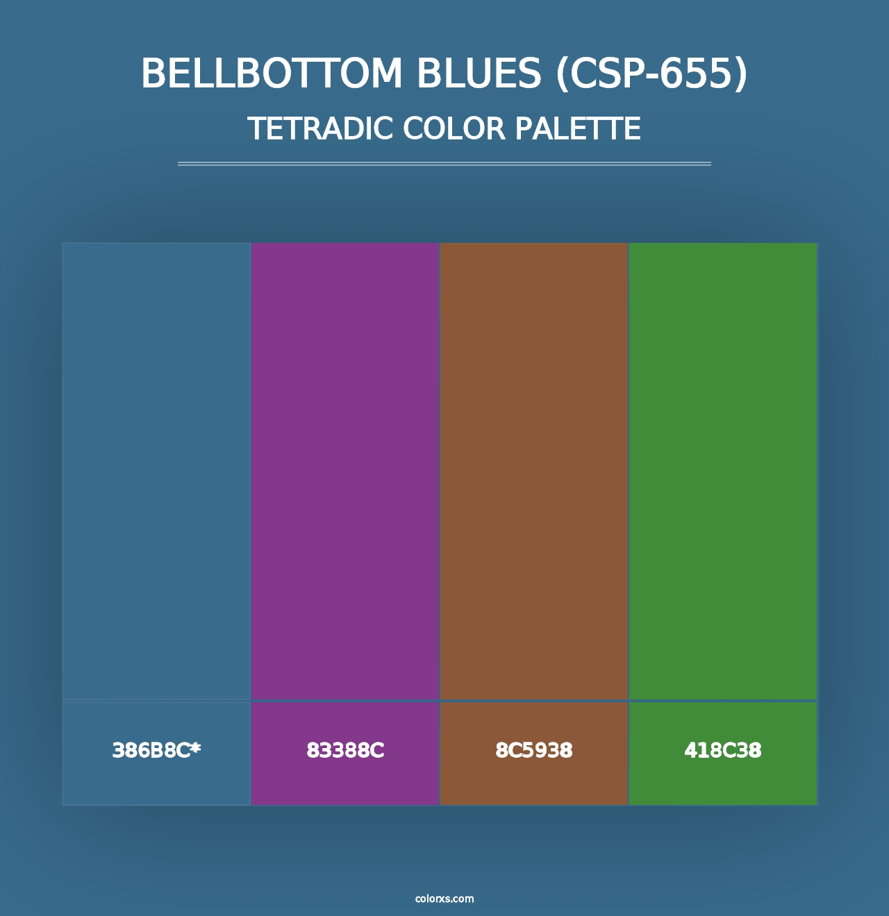 Bellbottom Blues (CSP-655) - Tetradic Color Palette