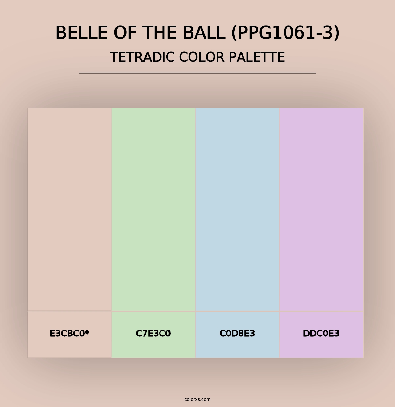 Belle Of The Ball (PPG1061-3) - Tetradic Color Palette