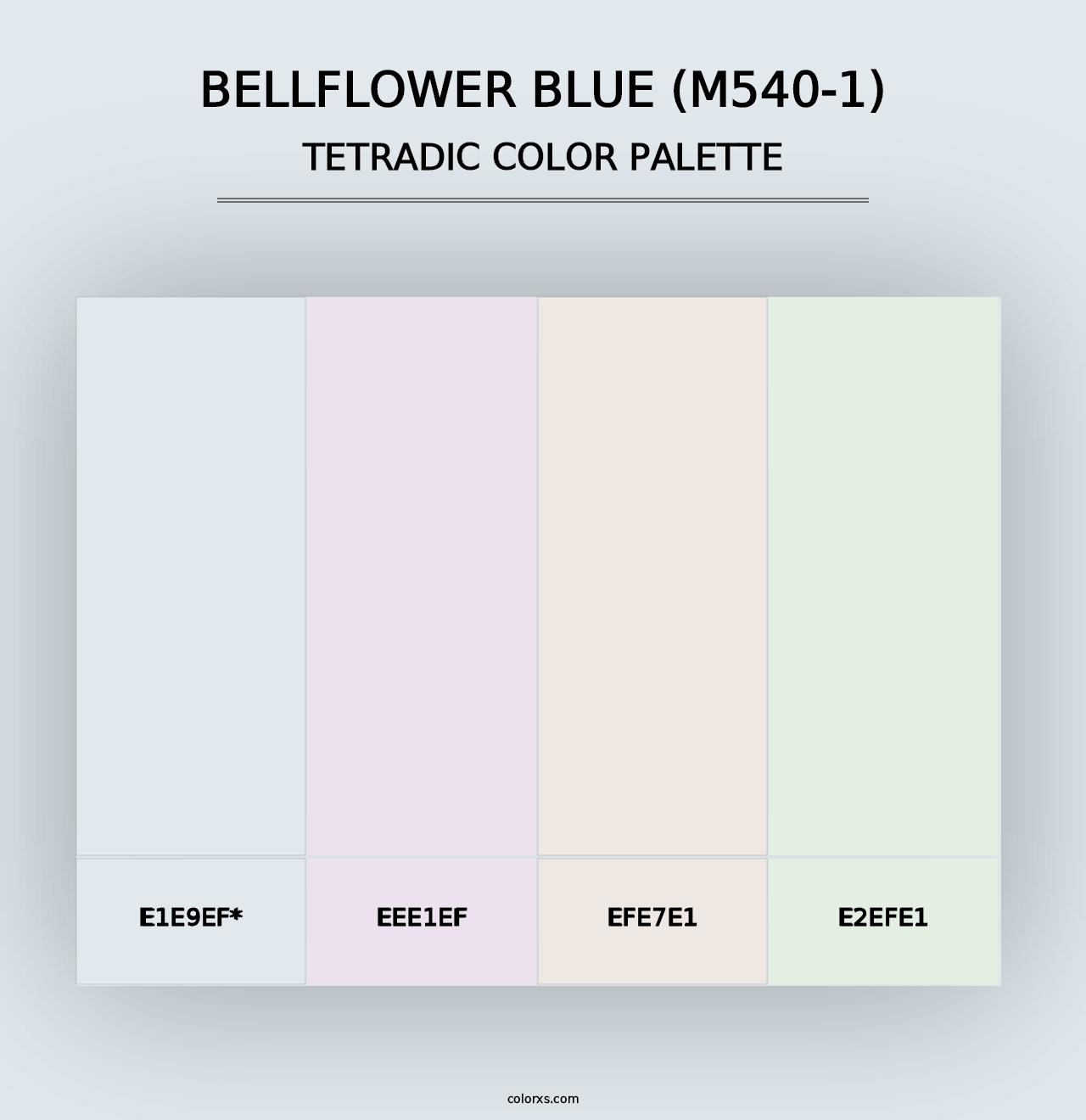 Bellflower Blue (M540-1) - Tetradic Color Palette