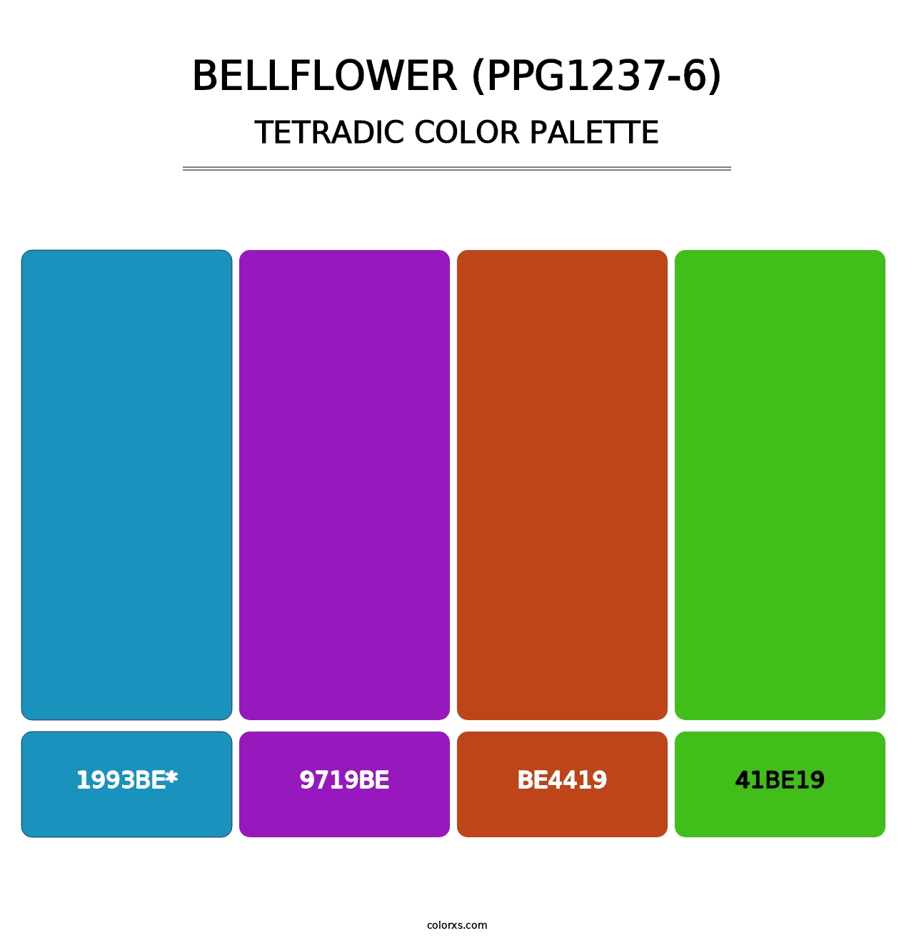 Bellflower (PPG1237-6) - Tetradic Color Palette