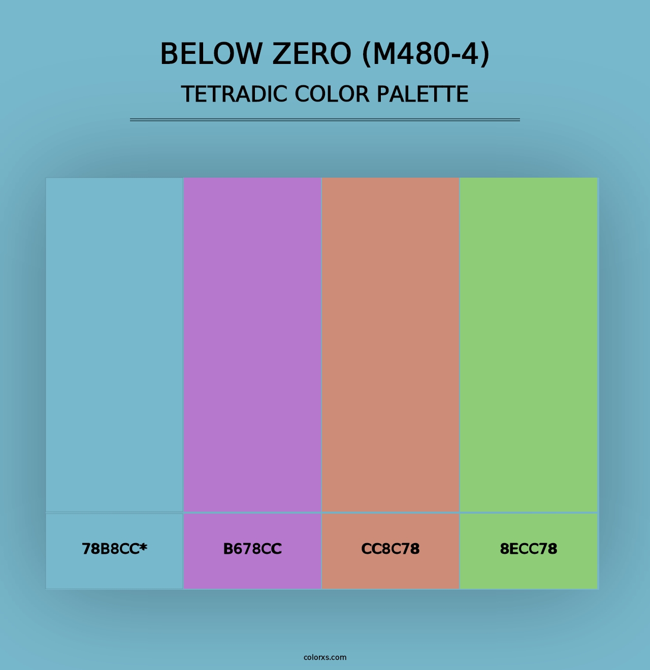 Below Zero (M480-4) - Tetradic Color Palette