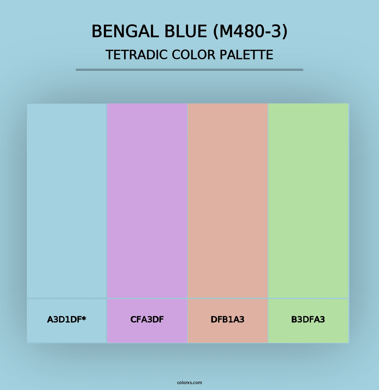 Bengal Blue (M480-3) - Tetradic Color Palette