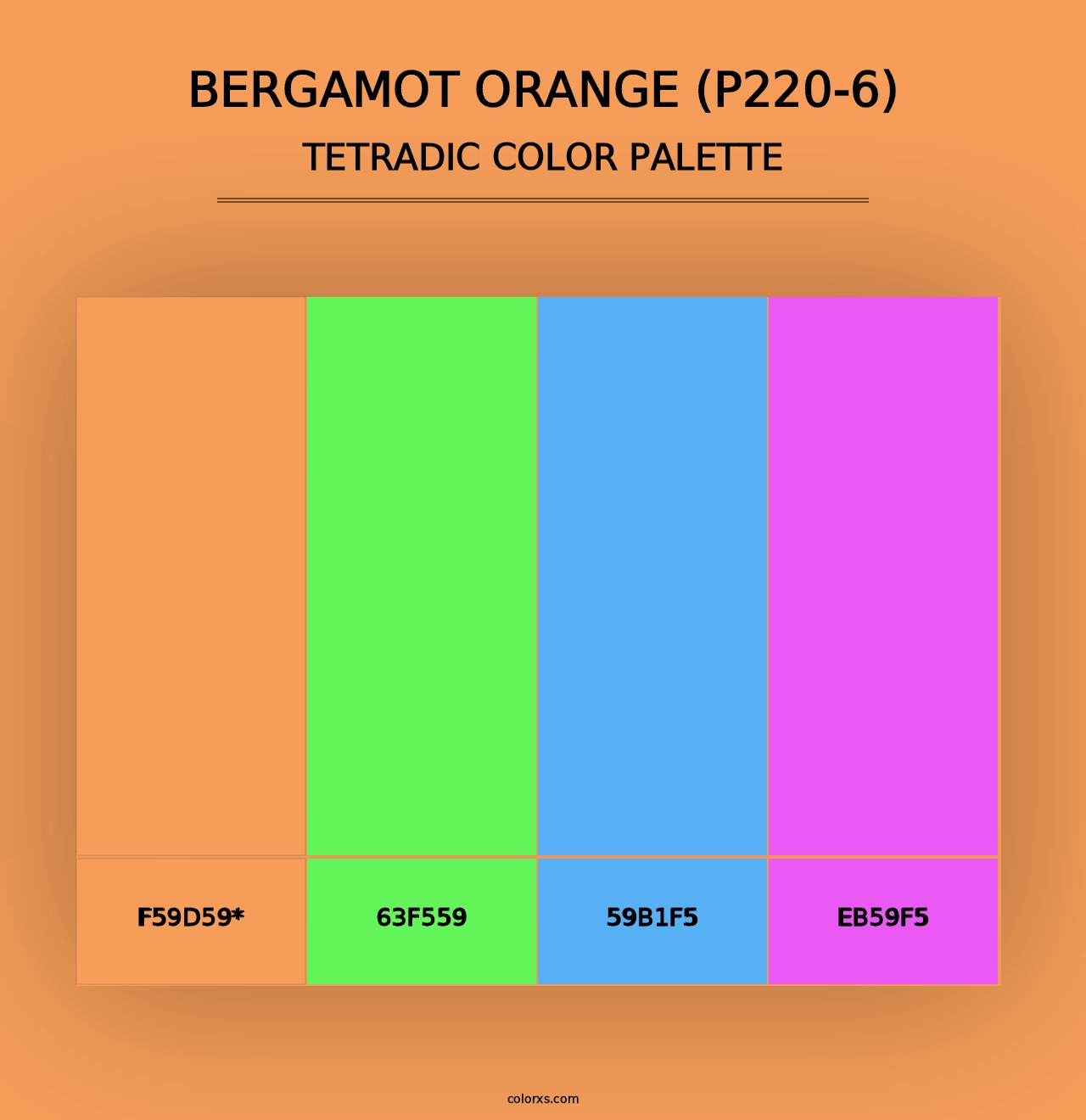 Bergamot Orange (P220-6) - Tetradic Color Palette