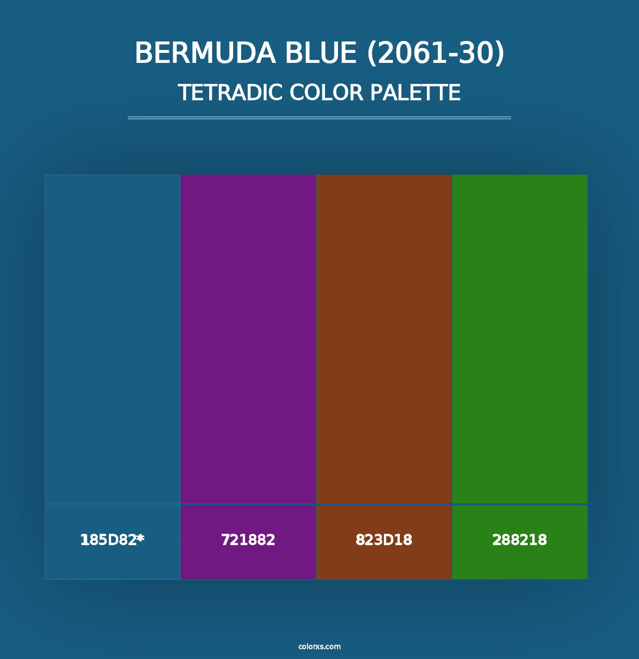 Bermuda Blue (2061-30) - Tetradic Color Palette