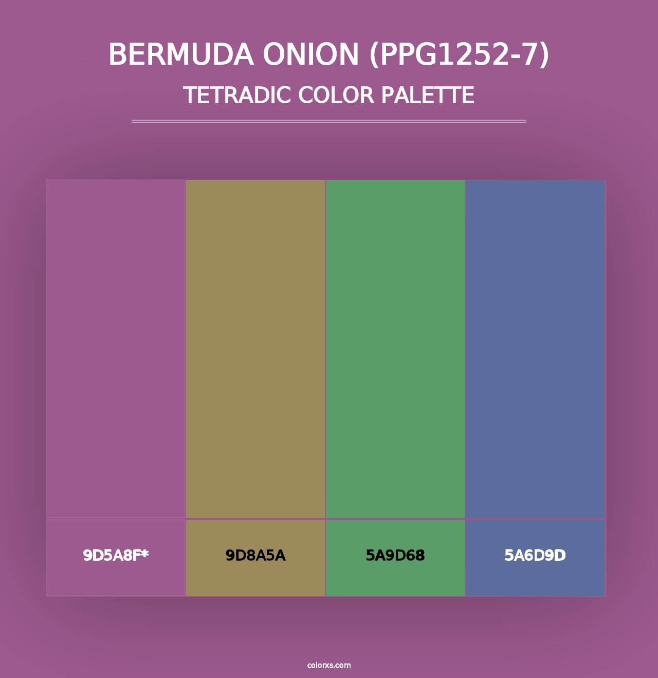 Bermuda Onion (PPG1252-7) - Tetradic Color Palette