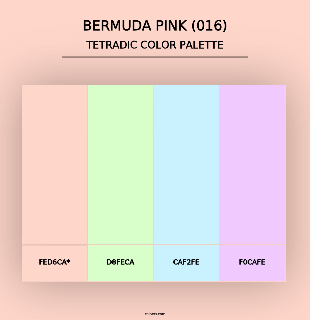 Bermuda Pink (016) - Tetradic Color Palette