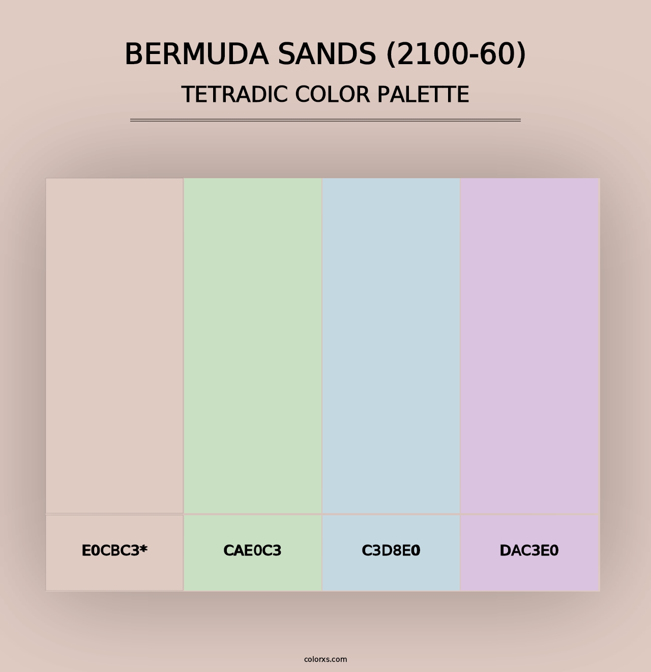 Bermuda Sands (2100-60) - Tetradic Color Palette