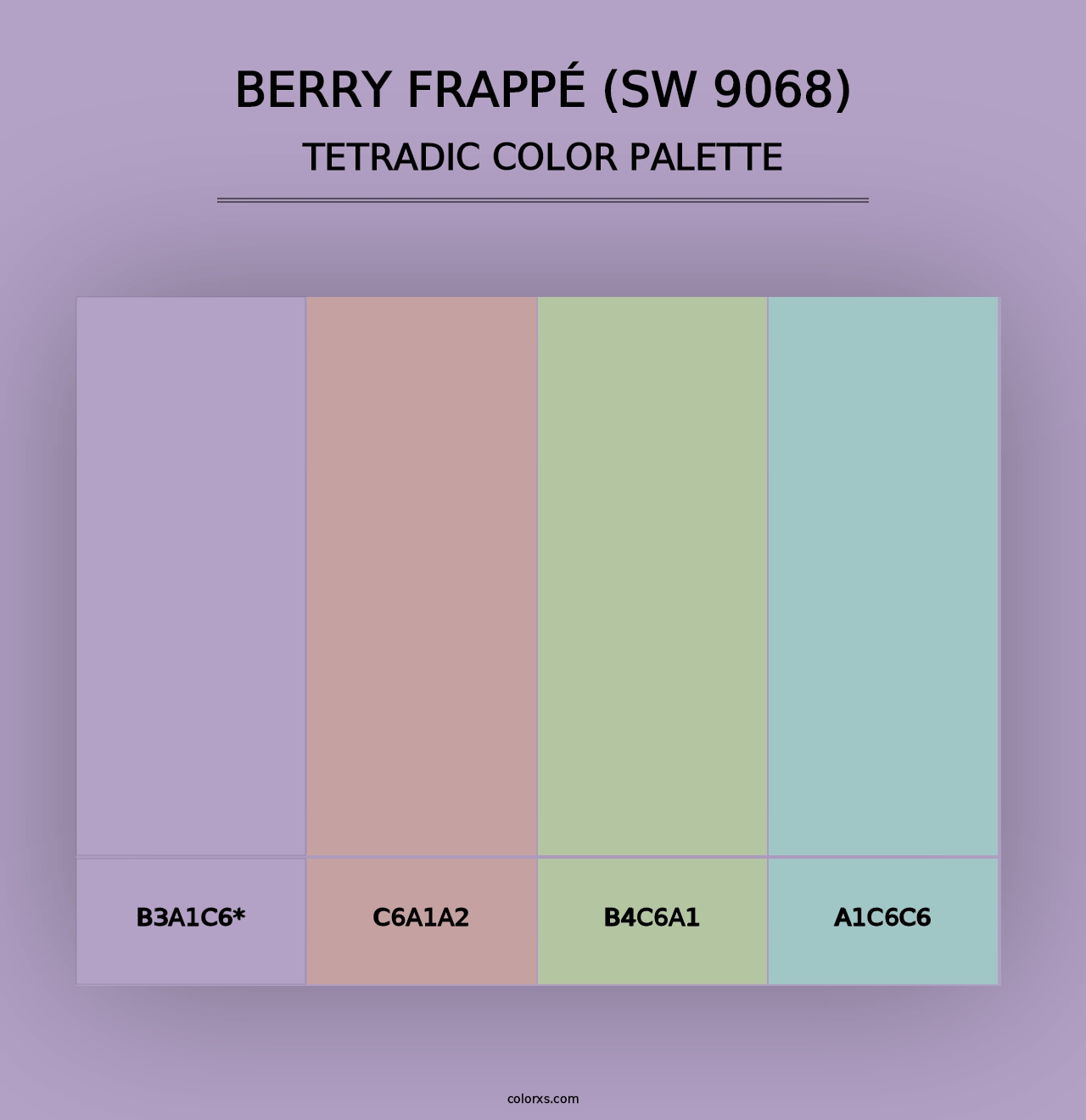 Berry Frappé (SW 9068) - Tetradic Color Palette