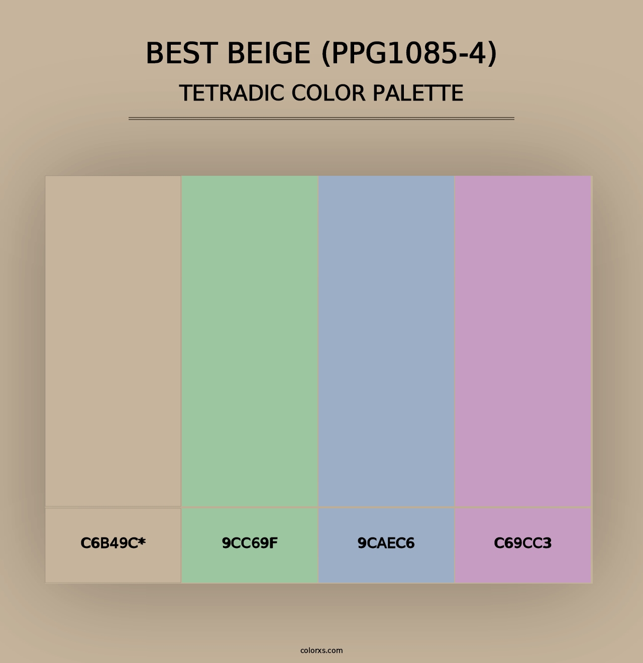 Best Beige (PPG1085-4) - Tetradic Color Palette