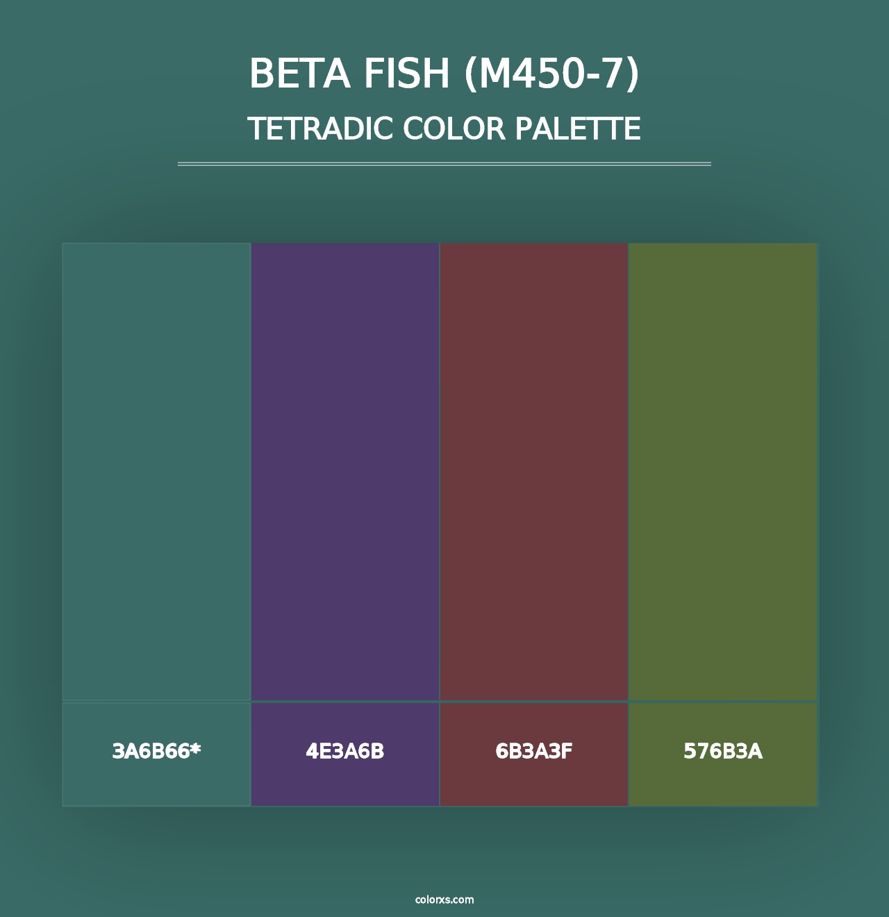 Beta Fish (M450-7) - Tetradic Color Palette