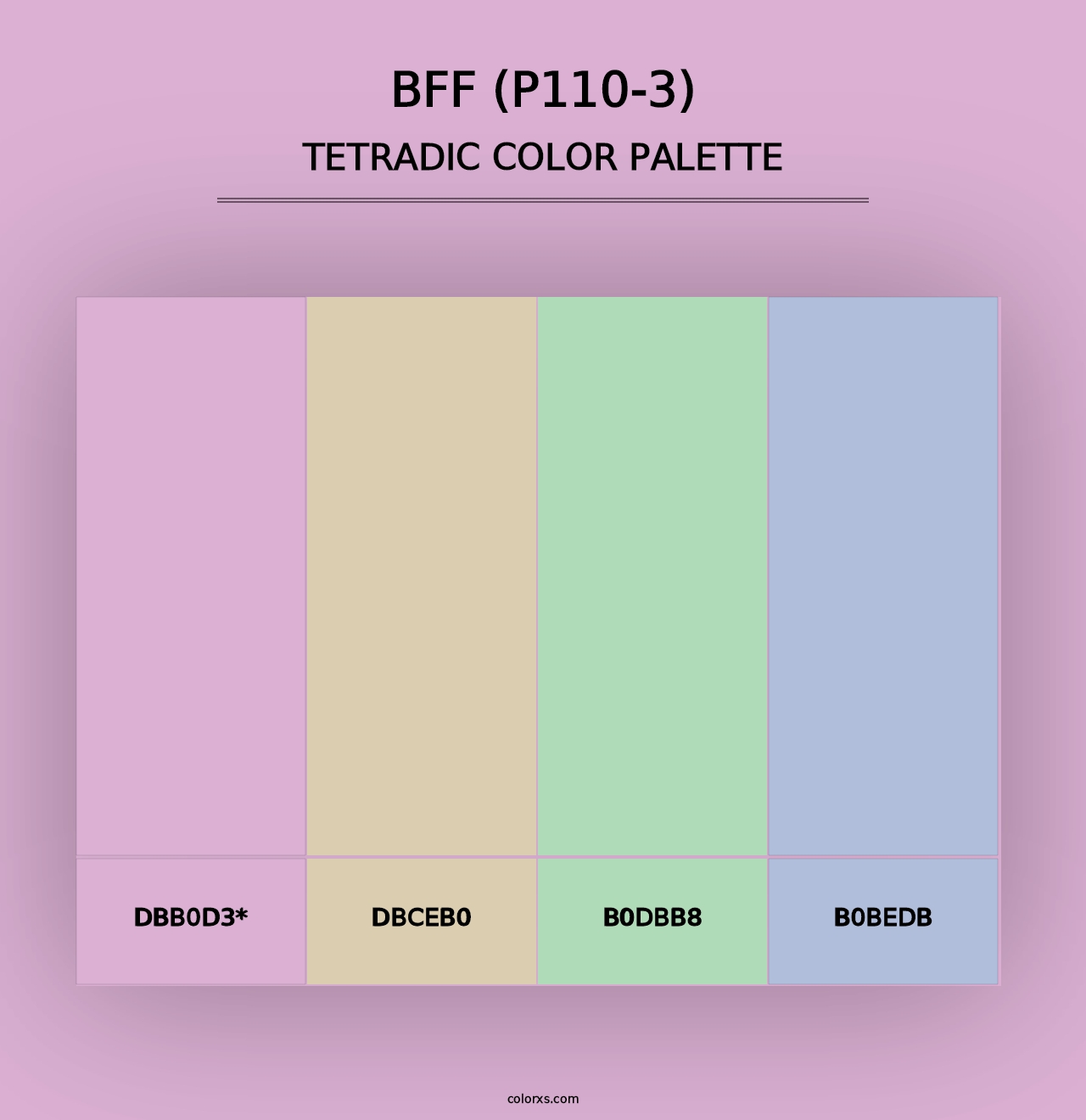 Bff (P110-3) - Tetradic Color Palette