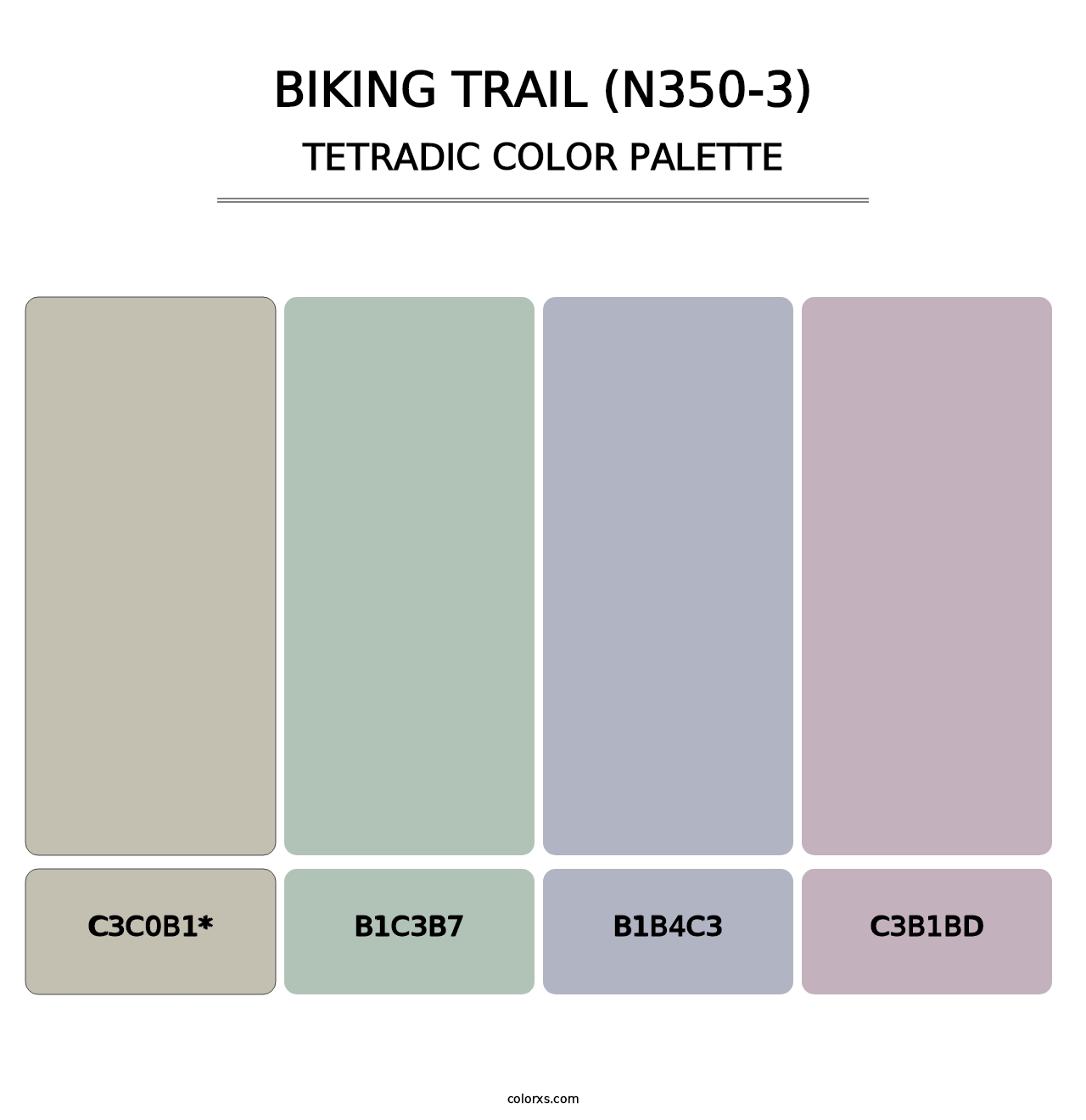 Biking Trail (N350-3) - Tetradic Color Palette