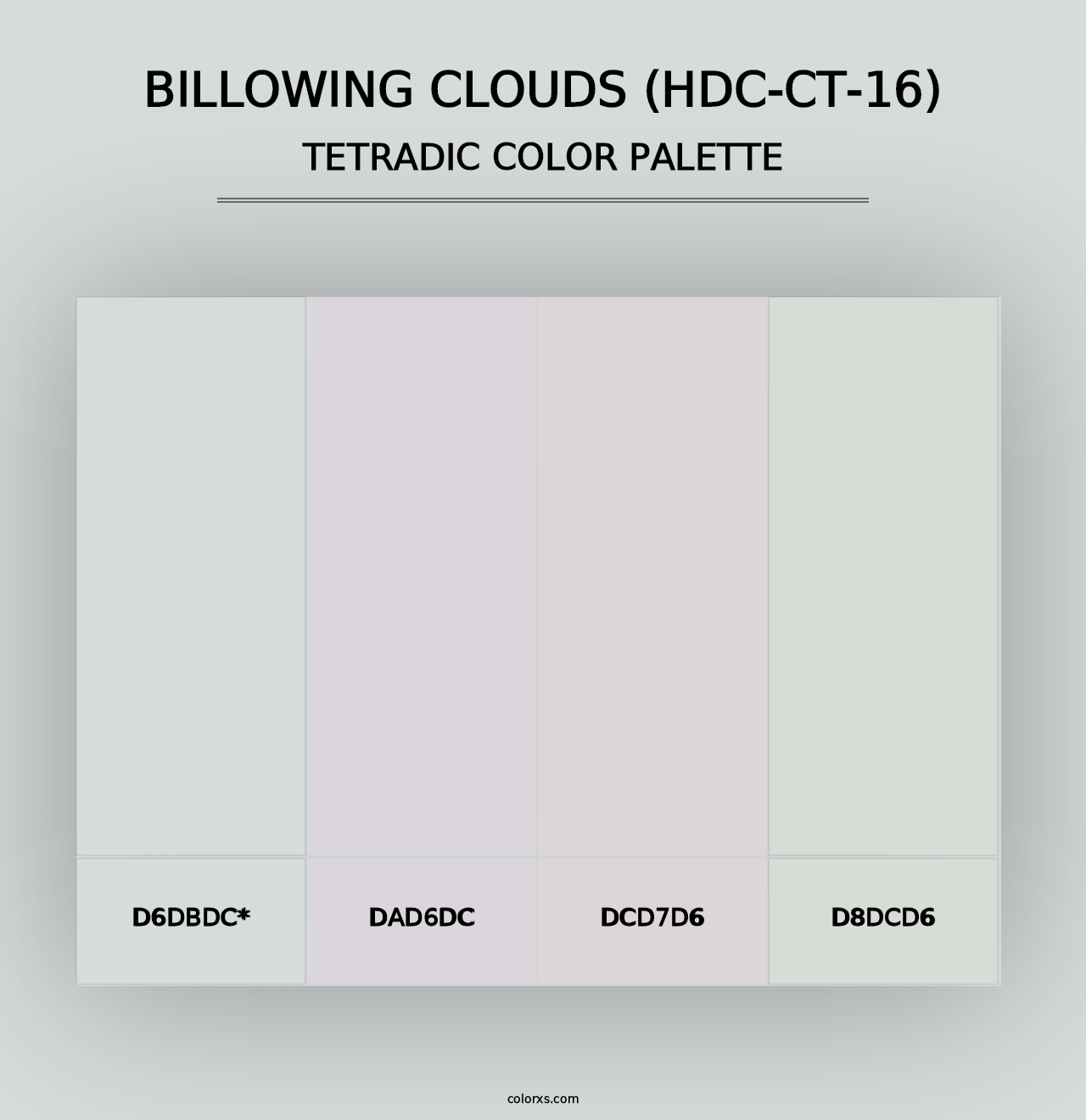 Billowing Clouds (HDC-CT-16) - Tetradic Color Palette